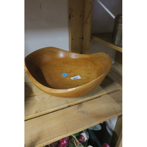 867 - WOODEN FRUIT BOWL