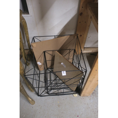 881 - WIRE STORAGE TUBS WITH LIDS