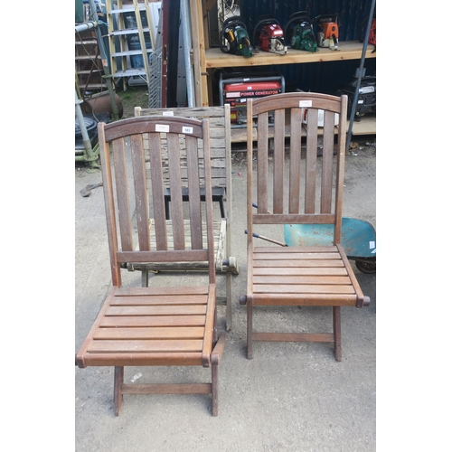 103 - 3 WOODEN GARDEN CHAIRS