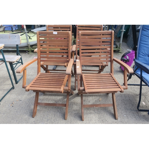 107 - 4 WOODEN CHAIRS