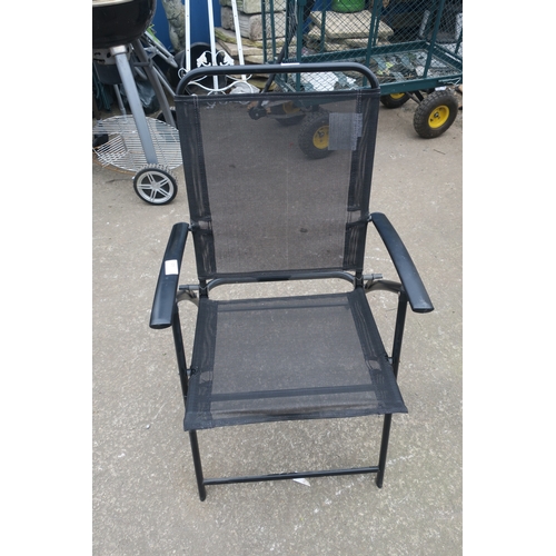 74 - 4 BLACK FOLDING BISTRO CHAIRS