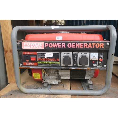 89 - POWER KING PETROL GENERATOR