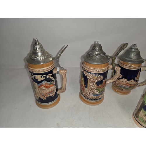 137 - Vintage German Steins. 15 of various makes and sizes