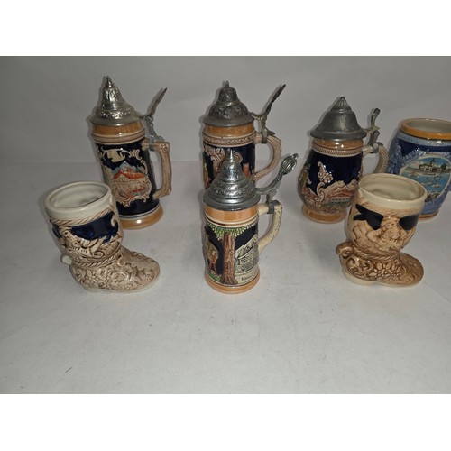 137 - Vintage German Steins. 15 of various makes and sizes