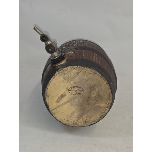 141 - Vintage pottery Amontillado Medium Dry Sherry Barrel by Moira Pottery 29cm (H) 20cm (D)