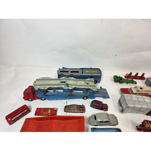 172 - Collection of aprox 55 playworn diecast model vehicles to include Corgi, Dinky, Lesney and others