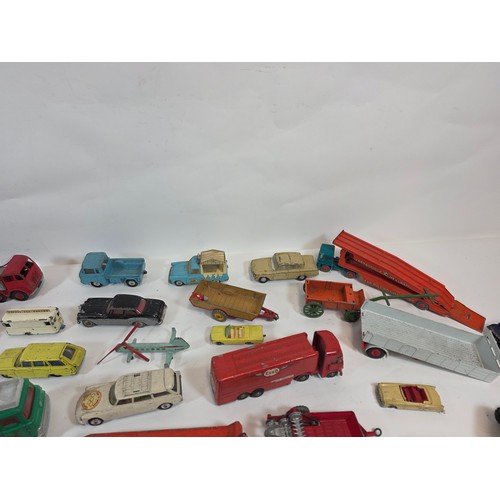 174 - Collection of aprox 55 playworn diecast model vehicles to include Corgi, Dinky, Lesney and others