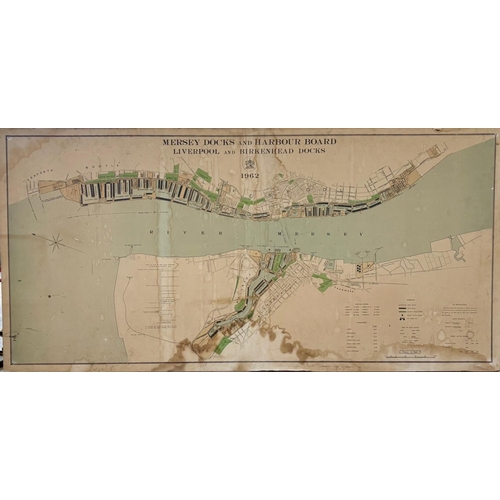 179 - Of Liverpool Docks InterestA 1962 Mersey Docks and Harbour Board Map of Liverpool and Birkenhead Doc... 