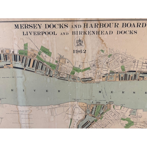 179 - Of Liverpool Docks InterestA 1962 Mersey Docks and Harbour Board Map of Liverpool and Birkenhead Doc... 