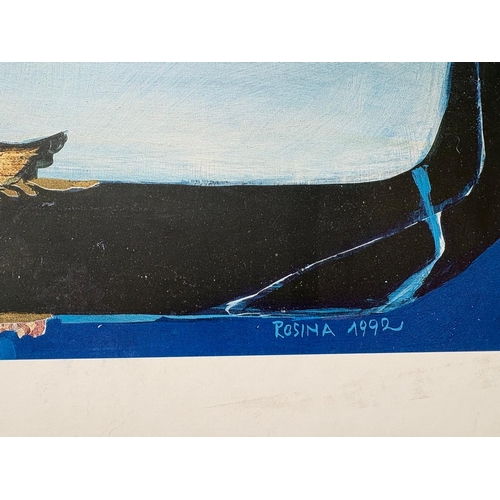 183 - Rosina WachtmeisterVenice with GondolaPrint with gilt highlightSigned and dated 1992 in print77cm w ... 