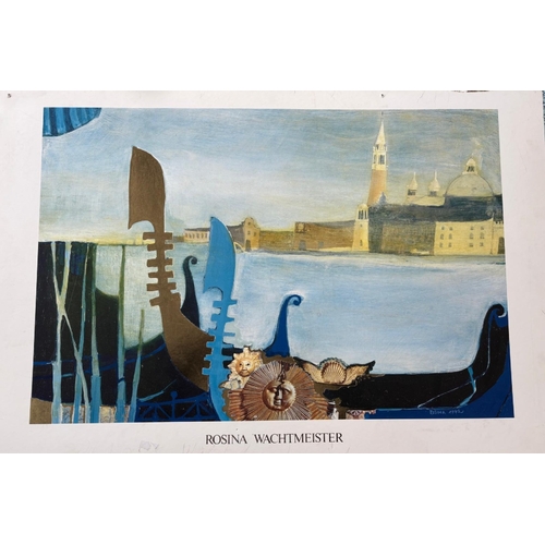 183 - Rosina WachtmeisterVenice with GondolaPrint with gilt highlightSigned and dated 1992 in print77cm w ... 