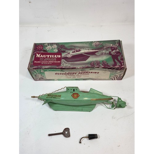 184 - A Sutcliffe Model Clockwork Nautilus The Submarine from Walt Disney's 20,000 leagues under the sea b... 