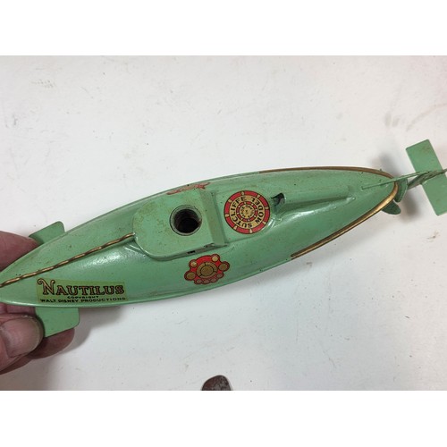 184 - A Sutcliffe Model Clockwork Nautilus The Submarine from Walt Disney's 20,000 leagues under the sea b... 
