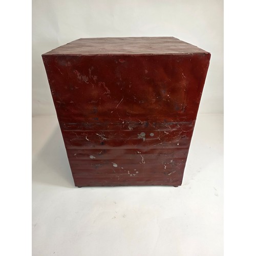 7 - Repurposed metal fuel or water tank to create a Popeye themed bedside or man cave industrial look la... 