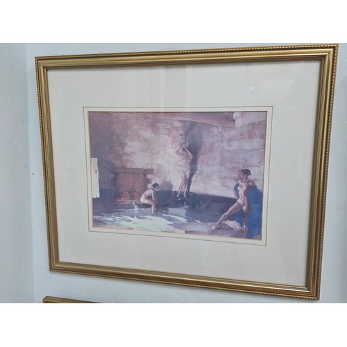 14 - Sir William Russell Flint Eight framed and glazed prints of nude models. UnsignedVarious sizes
