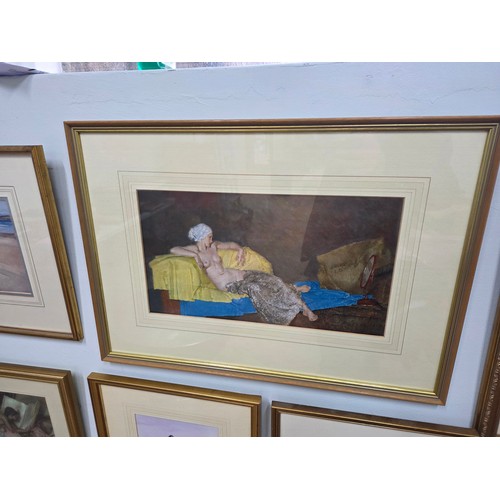 15 - Sir William Russell Flint Eight framed and glazed prints of nude models. UnsignedVarious sizes