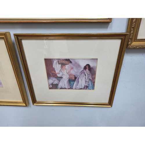15 - Sir William Russell Flint Eight framed and glazed prints of nude models. UnsignedVarious sizes