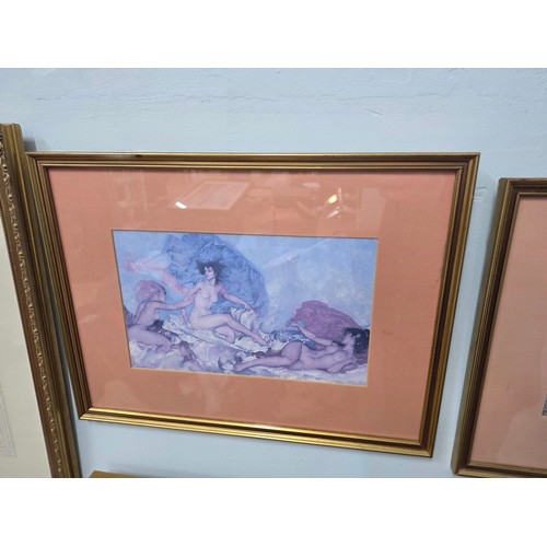 15 - Sir William Russell Flint Eight framed and glazed prints of nude models. UnsignedVarious sizes