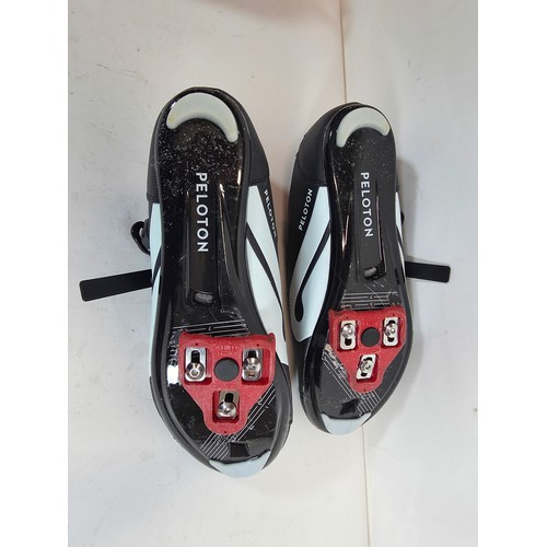 17 - 3 pairs of official Peleton bike shoes. Black with red lining. Hardly worn. Sizes 45, 39 & 42.