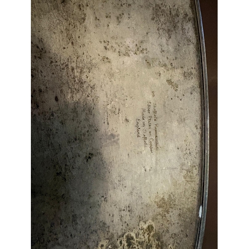 27 - A Sheffield Reproduction Georgian style oval pierced fretwork galleried tray engraved 'Presented to ... 