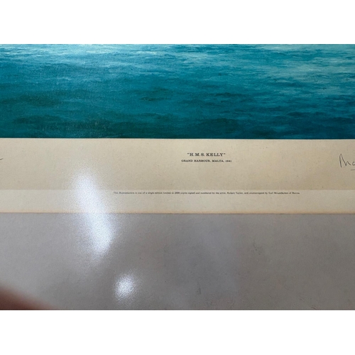46 - Lord Mountbatten of Burma Signed Framed Limited Edition Print by Robert Taylor (1945-2024) 