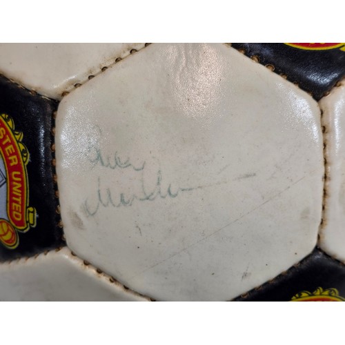 51 - Official autographed Manchester United, Stockport County and Hyde United footballs, date unknown (3)