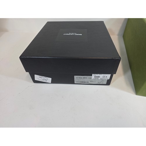 52 - A quantity of 6 branded boxes of various sizes to include Gucci, Louis Vuiton, Jimmy Choo and Yves S... 