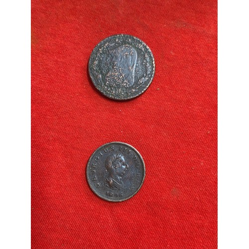 2 - Collection of 19th and 20th Century Coins to include the following: Late 18th Century Druid Penny, G... 