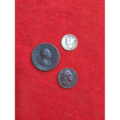 2 - Collection of 19th and 20th Century Coins to include the following: Late 18th Century Druid Penny, G... 