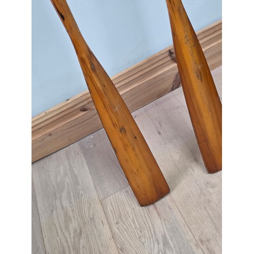 3 - A pair of Antique wooden Oars, nice patina and age. 182cm long