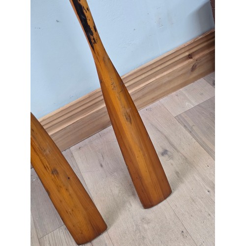 3 - A pair of Antique wooden Oars, nice patina and age. 182cm long