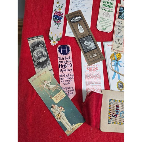 5 - Early 20th Century advertising bookmarks. A wonderful collection of 22 bookmarks advertising pension... 