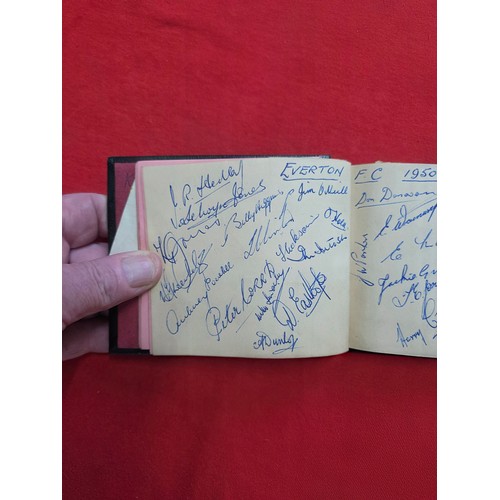 6 - 1940's and 1950's Autograph Book with handwritten signatures from footballers of the day including t... 