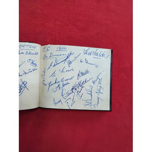 6 - 1940's and 1950's Autograph Book with handwritten signatures from footballers of the day including t... 