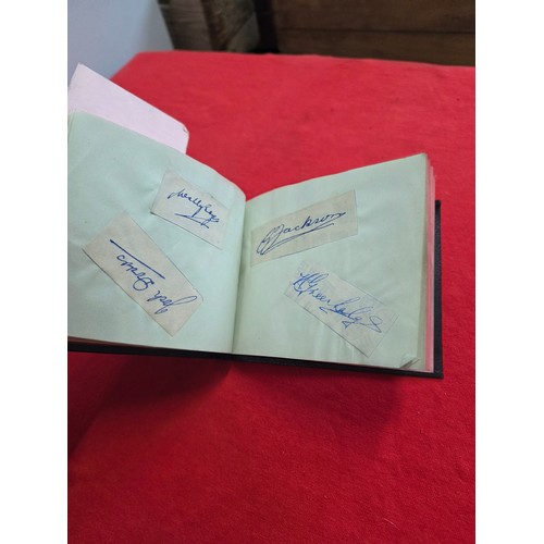 6 - 1940's and 1950's Autograph Book with handwritten signatures from footballers of the day including t... 