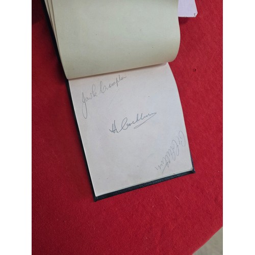 6 - 1940's and 1950's Autograph Book with handwritten signatures from footballers of the day including t... 
