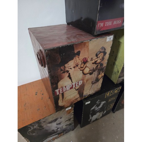 12 - Six x repurposed metal fuel or water tanks to create a themed bedside or man cave industrial look la... 