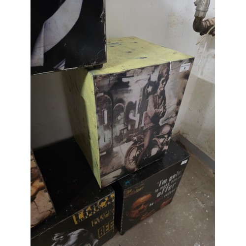 12 - Six x repurposed metal fuel or water tanks to create a themed bedside or man cave industrial look la... 
