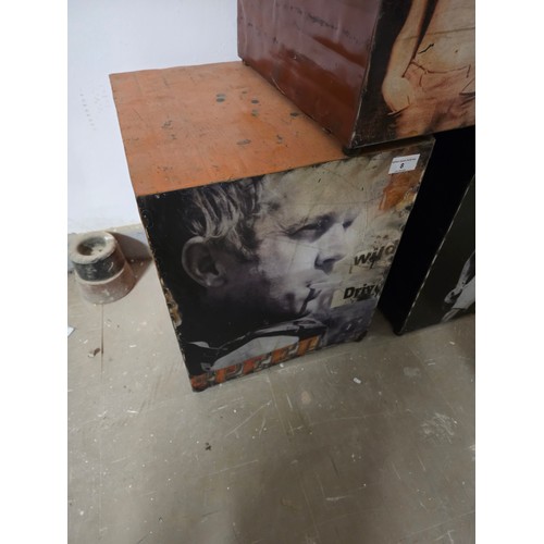 12 - Six x repurposed metal fuel or water tanks to create a themed bedside or man cave industrial look la... 