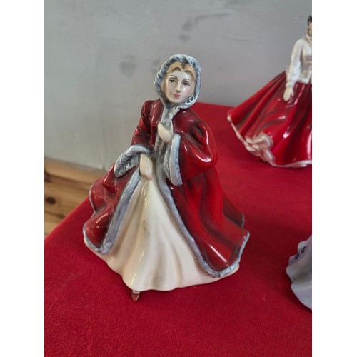 14 - Six vintage Royal Doulton ceramic figurines to include Pearly Boy, Rachel, Andrea, Gail, Sara and So... 