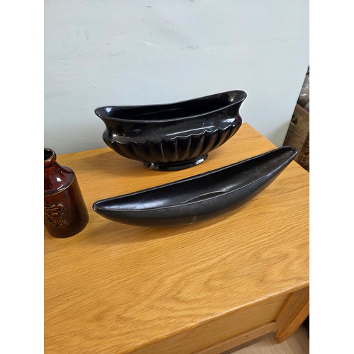 16 - Mixed lot to include ceramics, a brass cased carriage clock and a vintage Revlon compact
