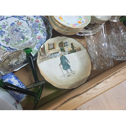 29 - Mixed lot of vintage ceramics and glass to include Royal Doulton, Copeland Spode and Royal Copenhage... 