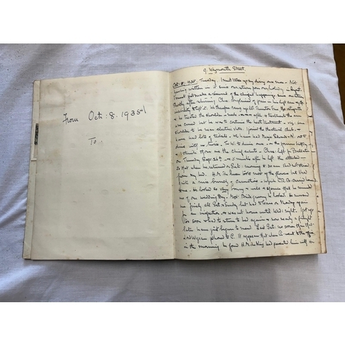 31 - Blanche Byron.  Her hand written diary starting Oct 1935 with contemporary cuttings and invitations ... 