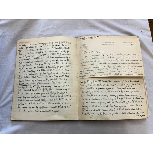 31 - Blanche Byron.  Her hand written diary starting Oct 1935 with contemporary cuttings and invitations ... 