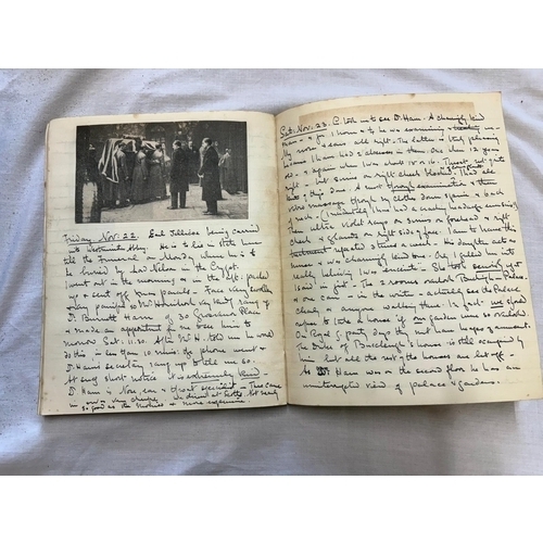 31 - Blanche Byron.  Her hand written diary starting Oct 1935 with contemporary cuttings and invitations ... 