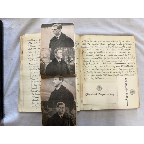 31 - Blanche Byron.  Her hand written diary starting Oct 1935 with contemporary cuttings and invitations ... 