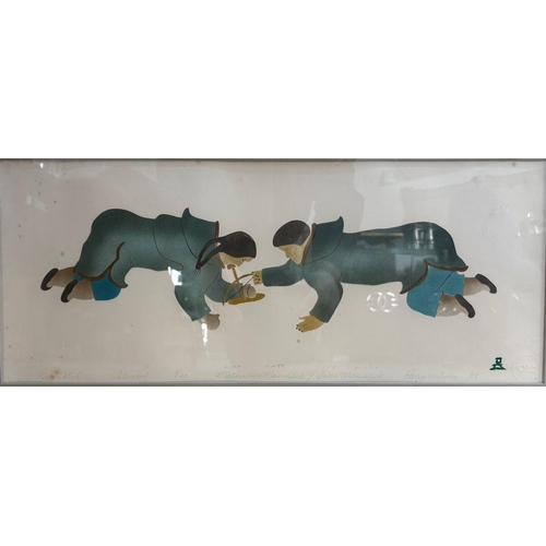 32 - Inuit Art.Kavloutuk?Titled 'Mathewsie Manuapik/Josea Manuapik'Pangnisturing 84Depicting a couple mak... 
