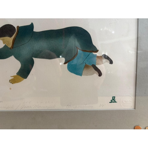 32 - Inuit Art.Kavloutuk?Titled 'Mathewsie Manuapik/Josea Manuapik'Pangnisturing 84Depicting a couple mak... 