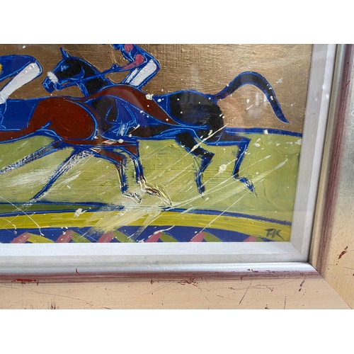 33 - Terry Barron Kirkwood D.A. 'Easy-No Problem'Annotated reverso 'A sketch for a major work 'Ascot Apoc... 