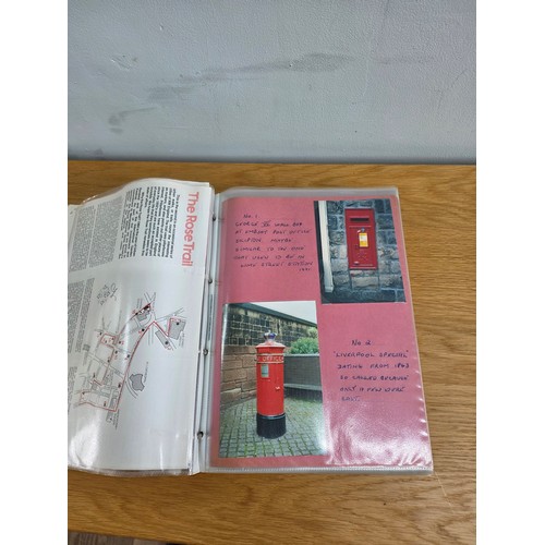 41 - An album of newsletters from the letter box study group, pictures, postcards and information related... 